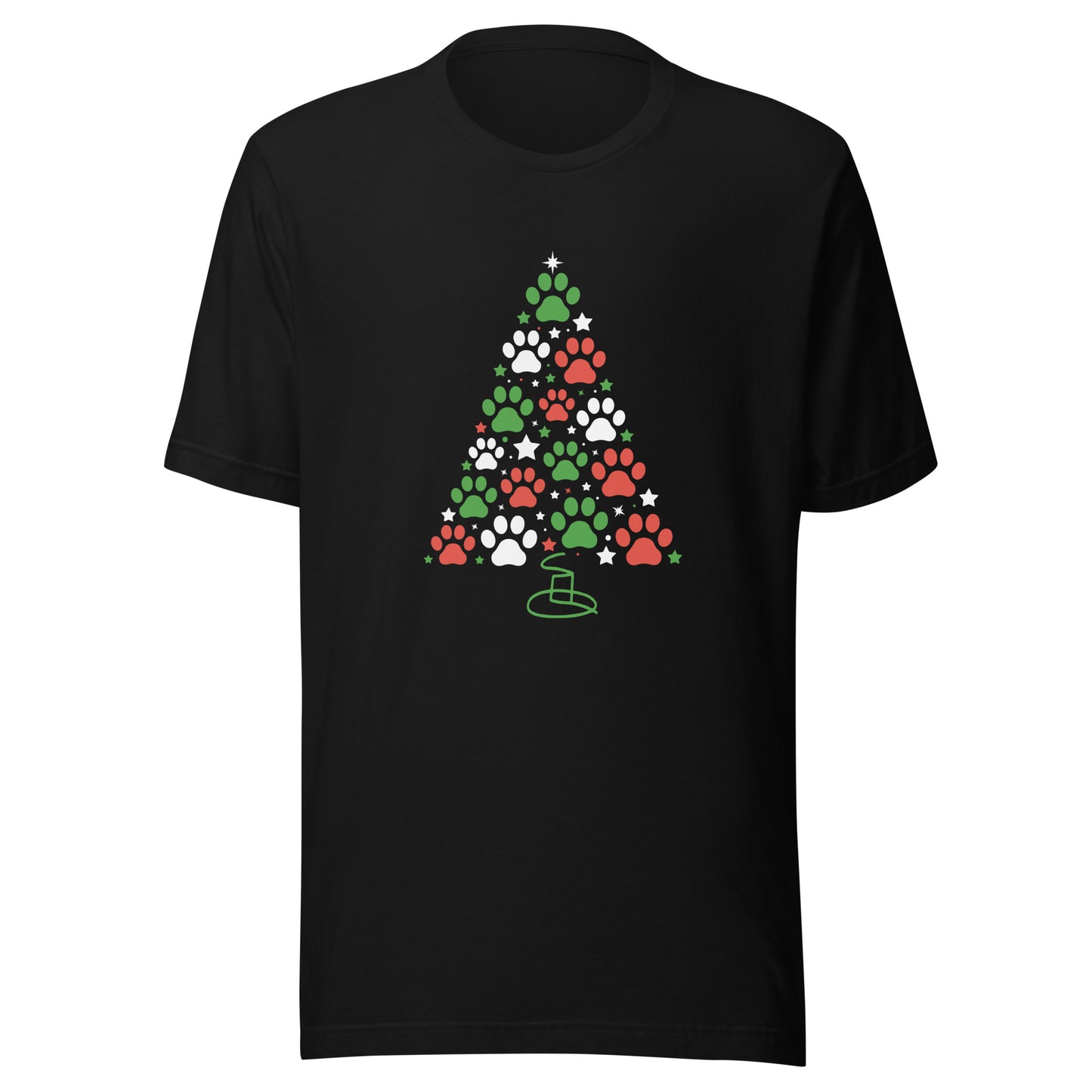 Christmas paw tree Unisex T-shirt
