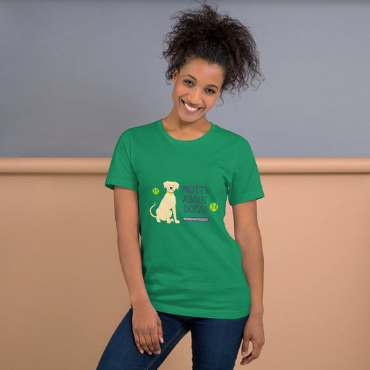 "Mutts about dogs" unisex tee
