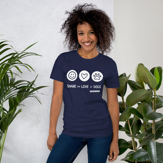 Share the love icons unisex tee