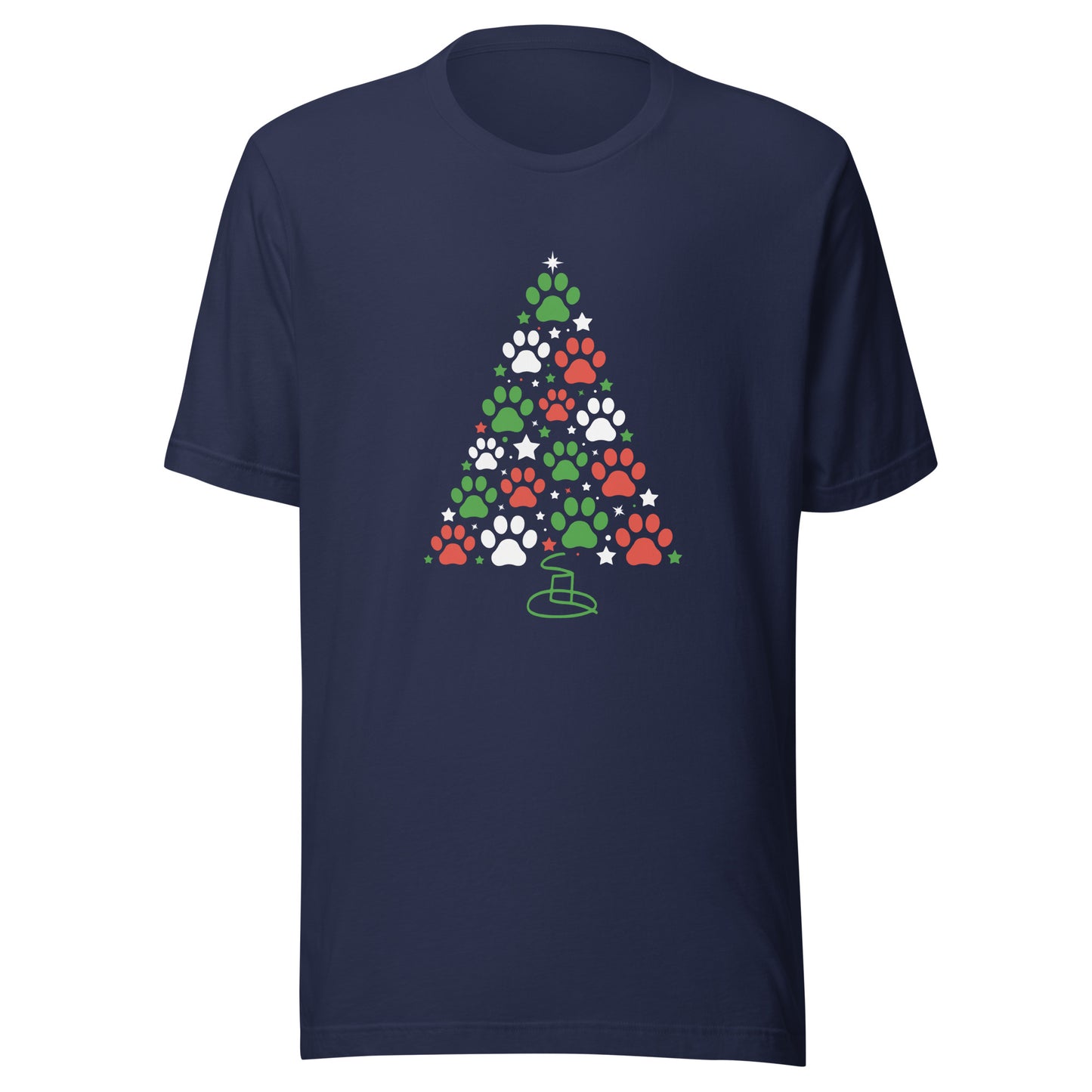 Christmas paw tree Unisex T-shirt